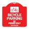 Signmission Bicycle Parking by Permit C.V.S. 21210 W/ Bicycle Graphic Heavy-Gauge Alum, 18" x 18", RW-1818-24322 A-DES-RW-1818-24322 - alternate 1